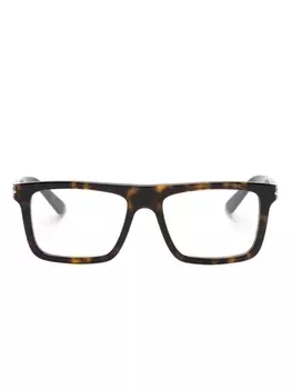 Gucci Eyewear очки в квадратной оправе, коричневый