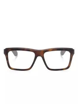 Gucci Eyewear очки в квадратной оправе, коричневый
