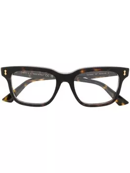 Gucci Eyewear очки в квадратной оправе, коричневый