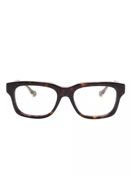 Gucci Eyewear очки в квадратной оправе, коричневый