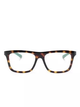 Gucci Eyewear очки в квадратной оправе, коричневый