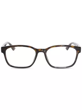 Gucci Eyewear очки в квадратной оправе, коричневый