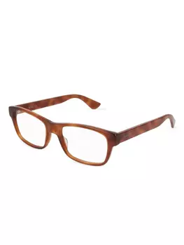 Gucci Eyewear очки в квадратной оправе, коричневый