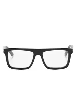 Gucci Eyewear очки в квадратной оправе с логотипом, черный