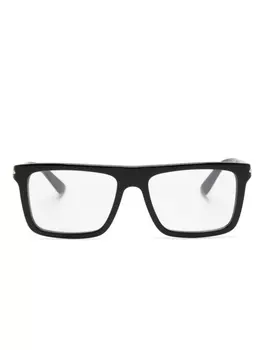Gucci Eyewear очки в квадратной оправе с логотипом, черный
