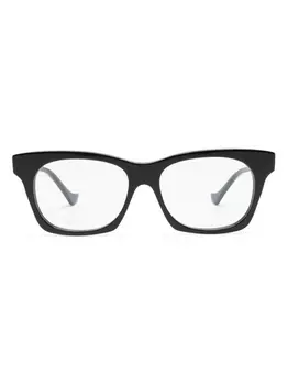 Gucci Eyewear очки в квадратной оправе с логотипом, черный