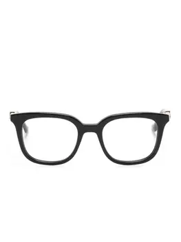 Gucci Eyewear очки в квадратной оправе с тисненым логотипом, черный