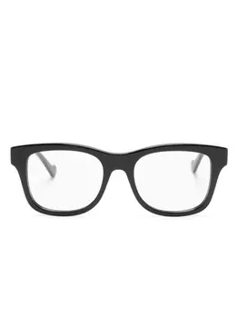 Gucci Eyewear очки в квадратной оправе с логотипом, черный