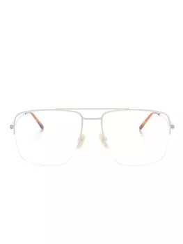 Gucci Eyewear очки в квадратной оправе с логотипом, белый