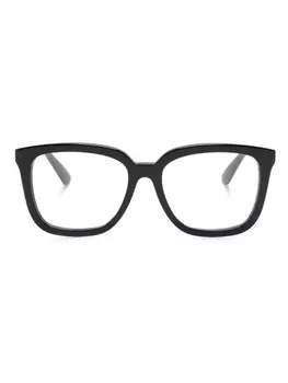 Gucci Eyewear очки в квадратной оправе с логотипом, черный