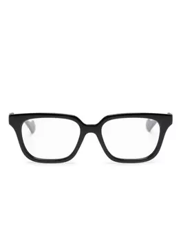 Gucci Eyewear очки в квадратной оправе с логотипом Double G, черный