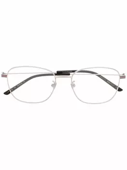 Gucci Eyewear очки в квадратной оправе, серебряный