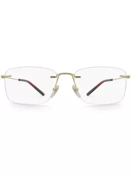 Gucci Eyewear очки в квадратной оправе, золотой