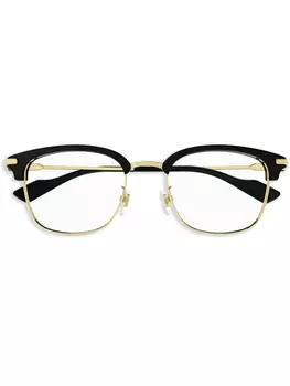 Gucci Eyewear очки в квадратной оправе, золотой