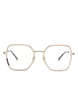 Gucci Eyewear очки в квадратной оправе, золотой
