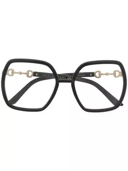 Gucci Eyewear очки в массивной оправе, черный