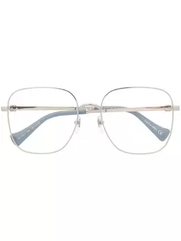 Gucci Eyewear очки в массивной оправе с эффектом металлик, серебристый