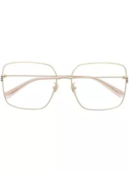 Gucci Eyewear очки в массивной оправе, золотистый