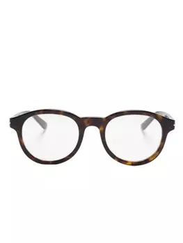 Gucci Eyewear очки в оправе панто, коричневый