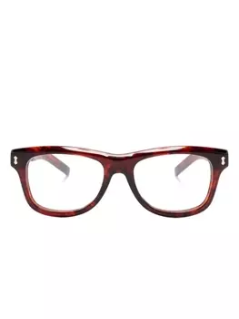 Gucci Eyewear очки в овальной оправе, коричневый