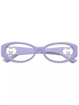 Gucci Eyewear очки в овальной оправе, фиолетовый
