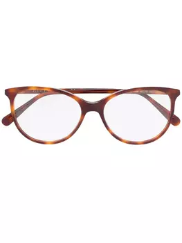 Gucci Eyewear очки в овальной оправе, коричневый