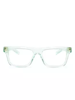 Gucci Eyewear очки в прозрачной квадратной оправе, зеленый