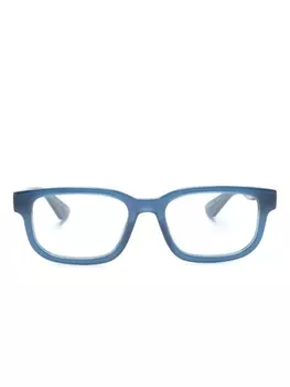 Gucci Eyewear очки в прозрачной квадратной оправе, синий