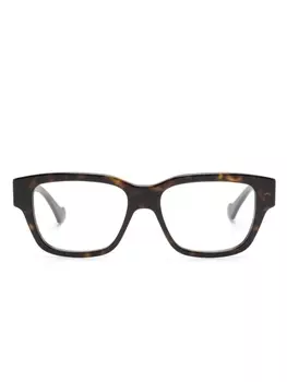 Gucci Eyewear очки в прямоугольной оправе, коричневый