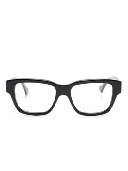 Gucci Eyewear очки в прямоугольной оправе с логотипом, черный