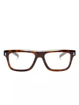 Gucci Eyewear очки в прямоугольной оправе черепаховой расцветки, коричневый