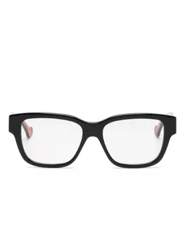 Gucci Eyewear очки в прямоугольной оправе черепаховой расцветки, черный