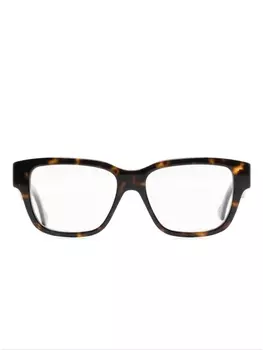 Gucci Eyewear очки в прямоугольной оправе, коричневый