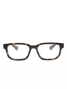 Gucci Eyewear очки в прямоугольной оправе черепаховой расцветки, коричневый
