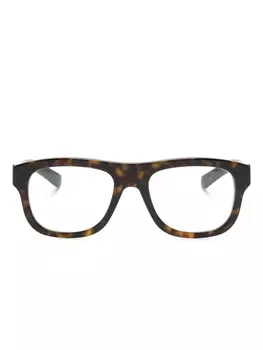 Gucci Eyewear очки в прямоугольной оправе, коричневый
