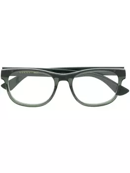 Gucci Eyewear очки в прямоугольной оправе, зеленый
