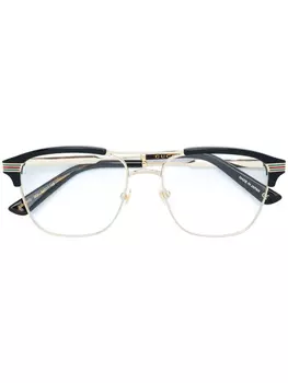 Gucci Eyewear очки в прямоугольной оправе, черный