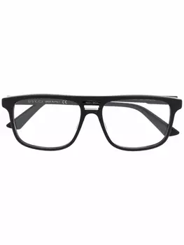 Gucci Eyewear очки в прямоугольной оправе, черный