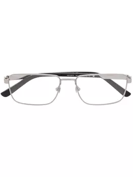 Gucci Eyewear очки в прямоугольной оправе с логотипом, черный