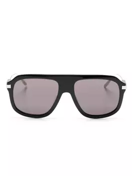 Gucci Eyewear pilot-frame acetate sunglasses, черный