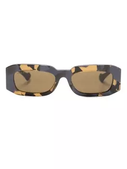 Gucci Eyewear rectangle-frame sunglasses, фиолетовый