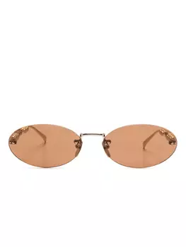 Gucci Eyewear rimless солнцезащитные очки, золотой