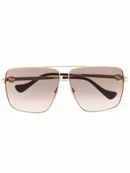 Gucci Eyewear солнцезащитные очки-авиаторы, золотистый
