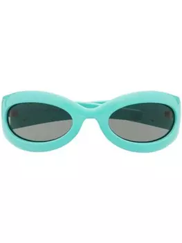 Gucci Eyewear солнцезащитные очки Blondie в геометричной оправе, синий