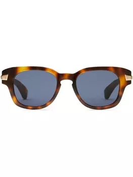 Gucci Eyewear солнцезащитные очки черепаховой расцветки, коричневый