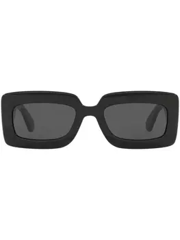 Gucci Eyewear солнцезащитные очки GG0811S в прямоугольной оправе, черный