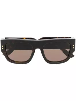 Gucci Eyewear солнцезащитные очки GG1262S в квадратной оправе, коричневый