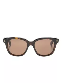 Gucci Eyewear солнцезащитные очки GG1264S в квадратной оправе, коричневый