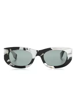 Gucci Eyewear солнцезащитные очки GG1627S в прямоугольной оправе, черный