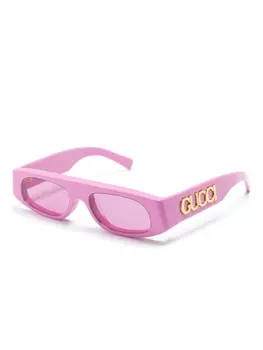 Gucci Eyewear солнцезащитные очки GG1771S в геометричной оправе, розовый
